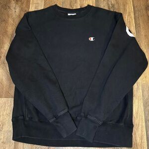 Champion Men's Black Sweatshirt Reverse Weave